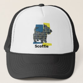 Schotse Terriër Scottie Hond Silhouette TriGrid Trucker Pet
