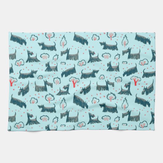 Schotse terrier Scottie Puppy Dog Scotch Pet Theedoek (Horizontaal)