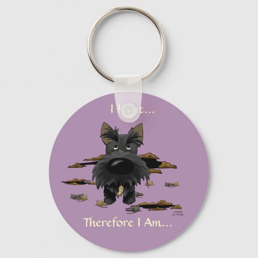Schotse Terrier (Scotties) Ik Jaag... Sleutelhange Sleutelhanger (Voorkant)