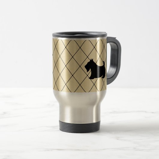 Schotse Terriër Scotty Dog Travel Koffiebeker Reisbeker (Voorkant rechts)