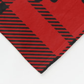 Schotse Terriër (Scotty) Tartan. bewerkbaar Fleece Deken (Hoek)