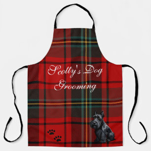 Schotse Terriër (Scotty) Tartan. bewerkbaar Schort
