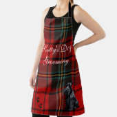 Schotse Terriër (Scotty) Tartan. bewerkbaar Schort (Insitu)