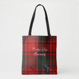 Schotse Terriër (Scotty) Tartan. bewerkbaar Tote Bag