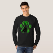 Schotse terriër Shamrock Paw C St Patrick's Day T-shirt (Voorkant volledig)
