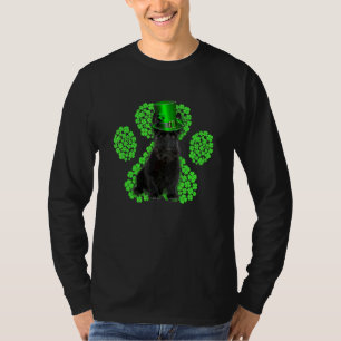 Schotse terriër Shamrock Paw C St Patrick's Day T-shirt