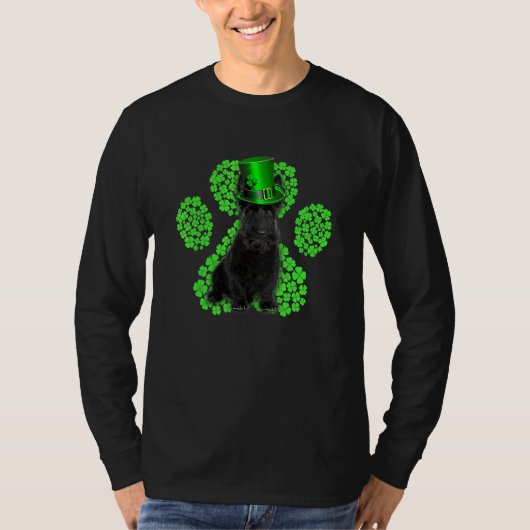 Schotse terriër Shamrock Paw C St Patrick's Day T-shirt (Voorkant)