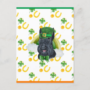 Schotse Terrier Shamrock St. Patrick's Day Feestdagenkaart