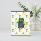 Schotse Terrier Shamrock St. Patrick's Day Feestdagenkaart (Staand voorkant)