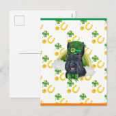 Schotse Terrier Shamrock St. Patrick's Day Feestdagenkaart (Voorkant / Achterkant)