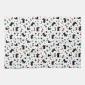 Schotse Terriër Shamrocks Fun Dog Design Theedoek (Horizontaal)