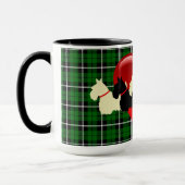 Schotse Terriër silhouet, eilandgroeide plaid Mok (Links)