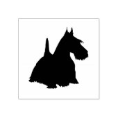 Schotse terriër silhouet/front-side uitzicht rubberstempel (Afrduk)