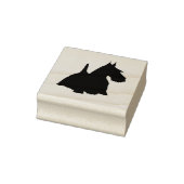 Schotse terriër silhouet/front-side uitzicht rubberstempel (Stempel)