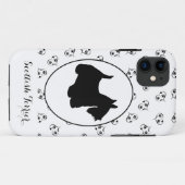 Schotse Terrier Silhouet Harten en Pootafdrukken Case-Mate iPhone Case (Achterkant (horizontaal))