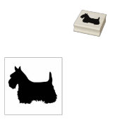 Schotse terriër silhouet/kant uitzicht rubberstempel (Gestempeld)
