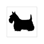 Schotse terriër silhouet/kant uitzicht rubberstempel (Afrduk)