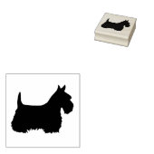 Schotse terriër silhouet/kant uitzicht rubberstempel (Gestempeld)