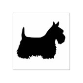 Schotse terriër silhouet/kant uitzicht rubberstempel (Afrduk)