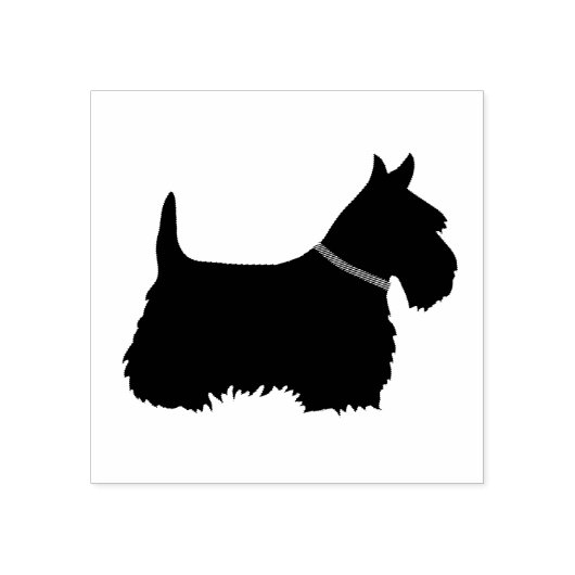 Schotse Terriër, silhouet/kraag, terrier hond Rubberstempel (Afrduk)