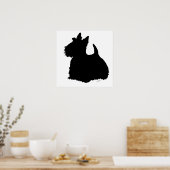 Schotse Terrier Silhouet Poster (Keuken)