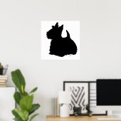 Schotse Terrier Silhouet Poster (Thuiskantoor)