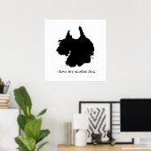 Schotse Terriër Silhouet Poster (Thuiskantoor)