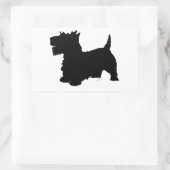 Schotse Terriër Silhouet Rechthoekige Sticker (Tas)
