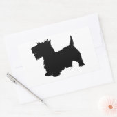 Schotse Terriër Silhouet Rechthoekige Sticker (Envelop)