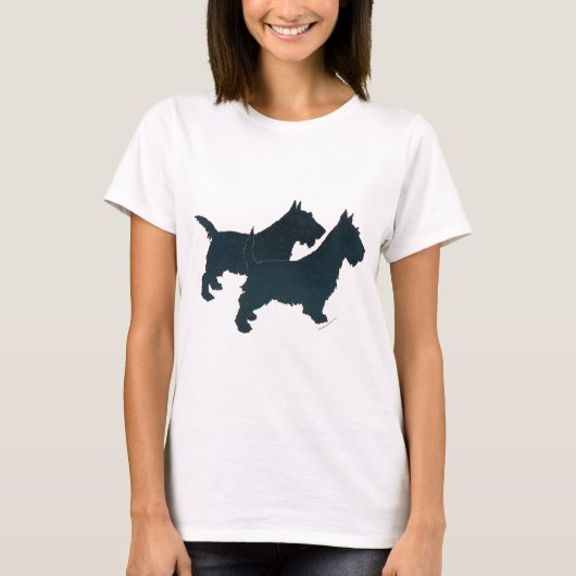 Schotse Terrier Silhouet T-shirt (Voorkant)