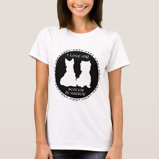 Schotse Terriër Silhouet T-shirt (Voorkant)