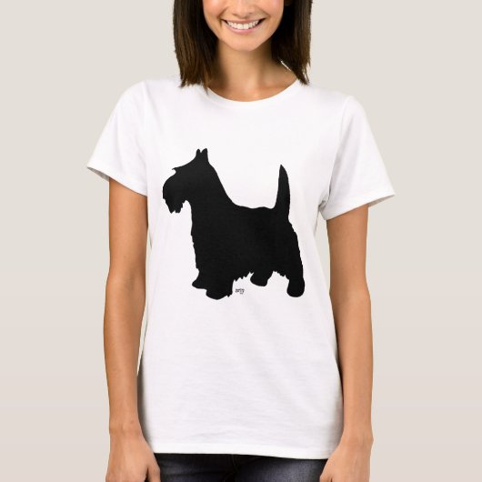 Schotse Terrier Silhouet T-shirt (Voorkant)