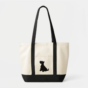 Schotse Terriër Silhouet Tote Bag