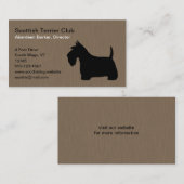Schotse Terriër Silhouette | Black Scottie Dog Visitekaartje (Voorkant / Achterkant)