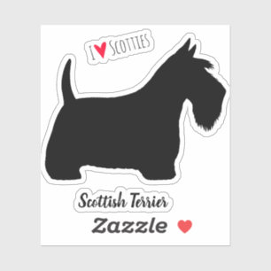 Schotse Terrier Silhouette Scottie Hond Sticker