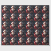 Schotse Terriër Sinterklaas Feestelijke Kerstmis Cadeaupapier (Vlak)