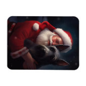 Schotse Terriër Sinterklaas Feestelijke Kerstmis Magneet (Horizontaal)