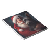 Schotse Terriër Sinterklaas Feestelijke Kerstmis Notitieblok (Schuin)