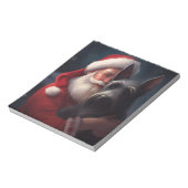 Schotse Terriër Sinterklaas Feestelijke Kerstmis Notitieblok (Linkerzijde)