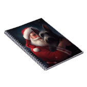 Schotse Terriër Sinterklaas Feestelijke Kerstmis Notitieboek (Rechterzijde)
