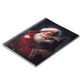 Schotse Terriër Sinterklaas Feestelijke Kerstmis Notitieboek (Linkerzijde)
