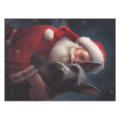 Schotse Terriër Sinterklaas Feestelijke Kerstmis Tafelkleed (Voorkant (Horizontaal))