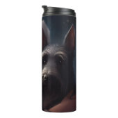 Schotse Terriër Sinterklaas Feestelijke Kerstmis Thermosbeker (Geroteerd rechts)