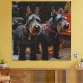 Schotse Terrier Sneeuw Slede Kerst Decoratie (Insitu (Woonkamer))