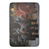 Schotse Terriër Snowy Sleigh Kerst Decor Badmat (Voorkant Verticaal)