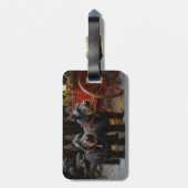 Schotse Terriër Snowy Sleigh Kerst Decor Bagagelabel (Achterkant verticaal)