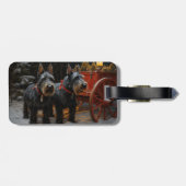 Schotse Terriër Snowy Sleigh Kerst Decor Bagagelabel (Achterkant horizontaal)