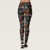 Schotse Terriër Snowy Sleigh Kerst Decor Leggings (Achterkant)