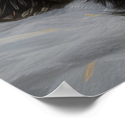 Schotse Terriër Snowy Sleigh Kerst Decor Poster (Hoek)