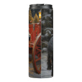 Schotse Terriër Snowy Sleigh Kerst Decor Thermosbeker (Achterkant)